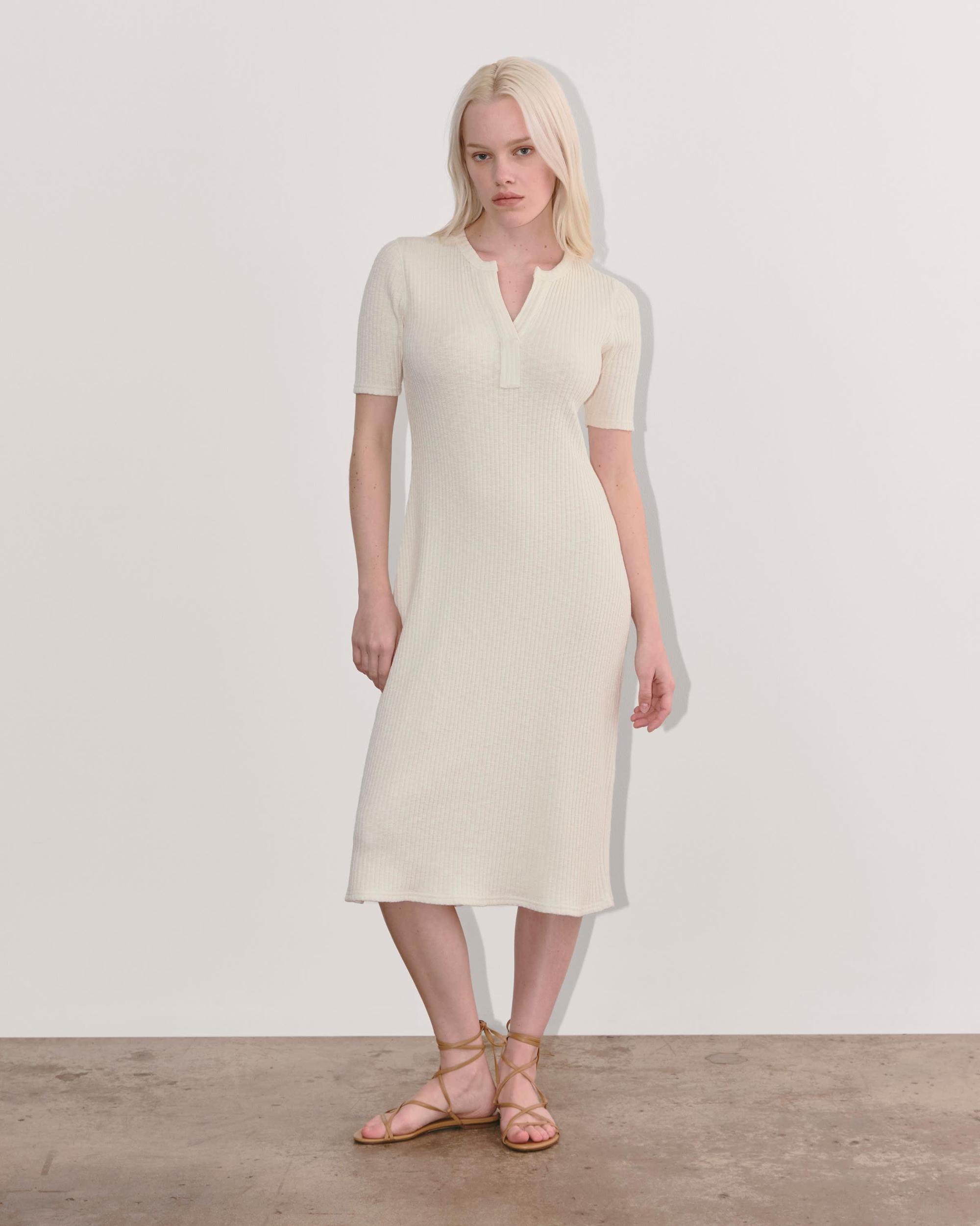 Womens Rib-Knit Henley Dress by Everlane Product Image