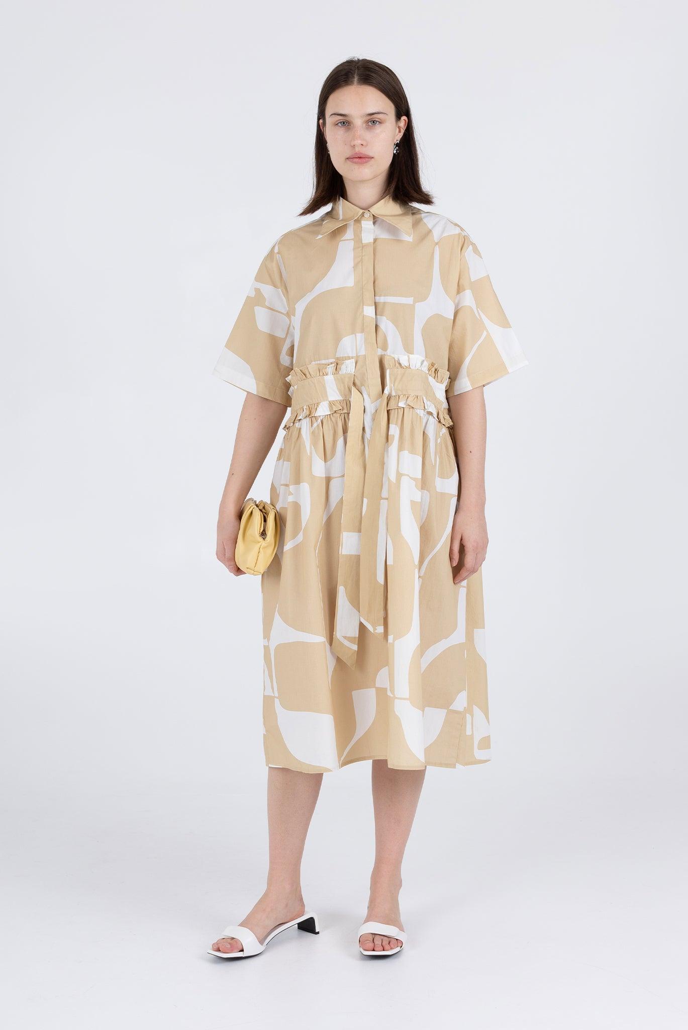Gabrielle Dress - Wheat Sky Product Image
