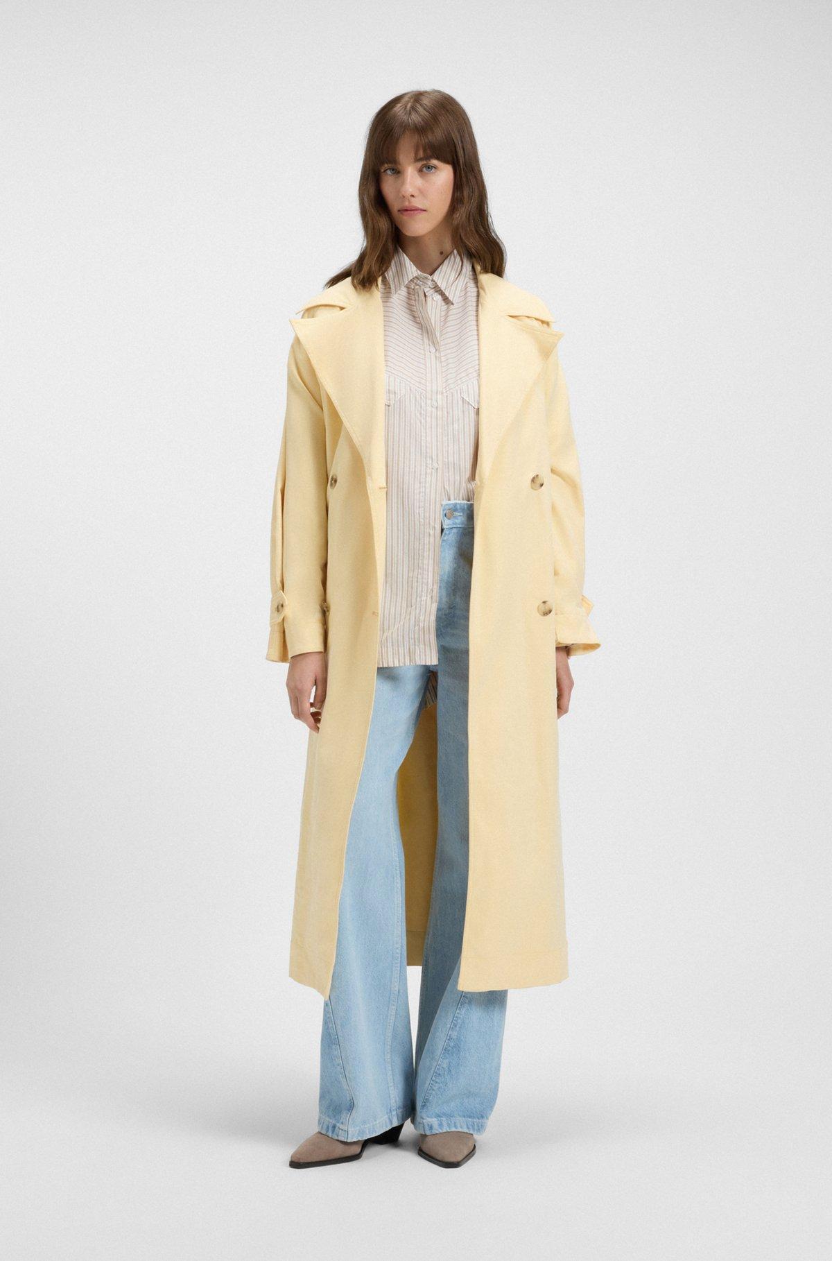 Oversize-fit blouse in striped cotton Product Image