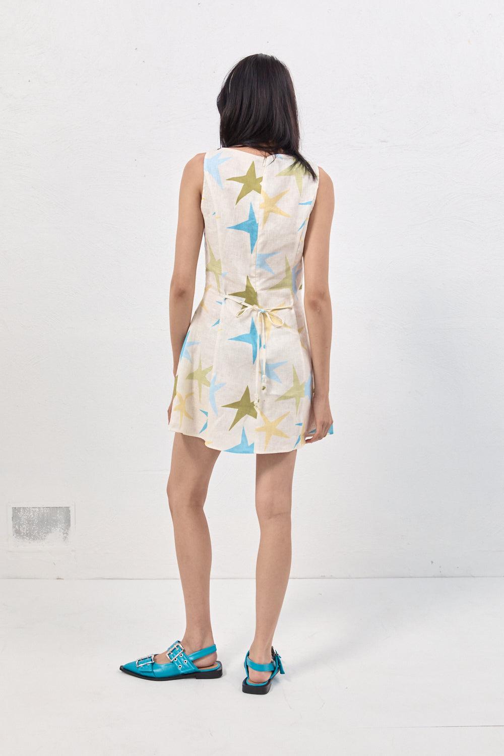 Esther Linen Mini Dress Star Product Image