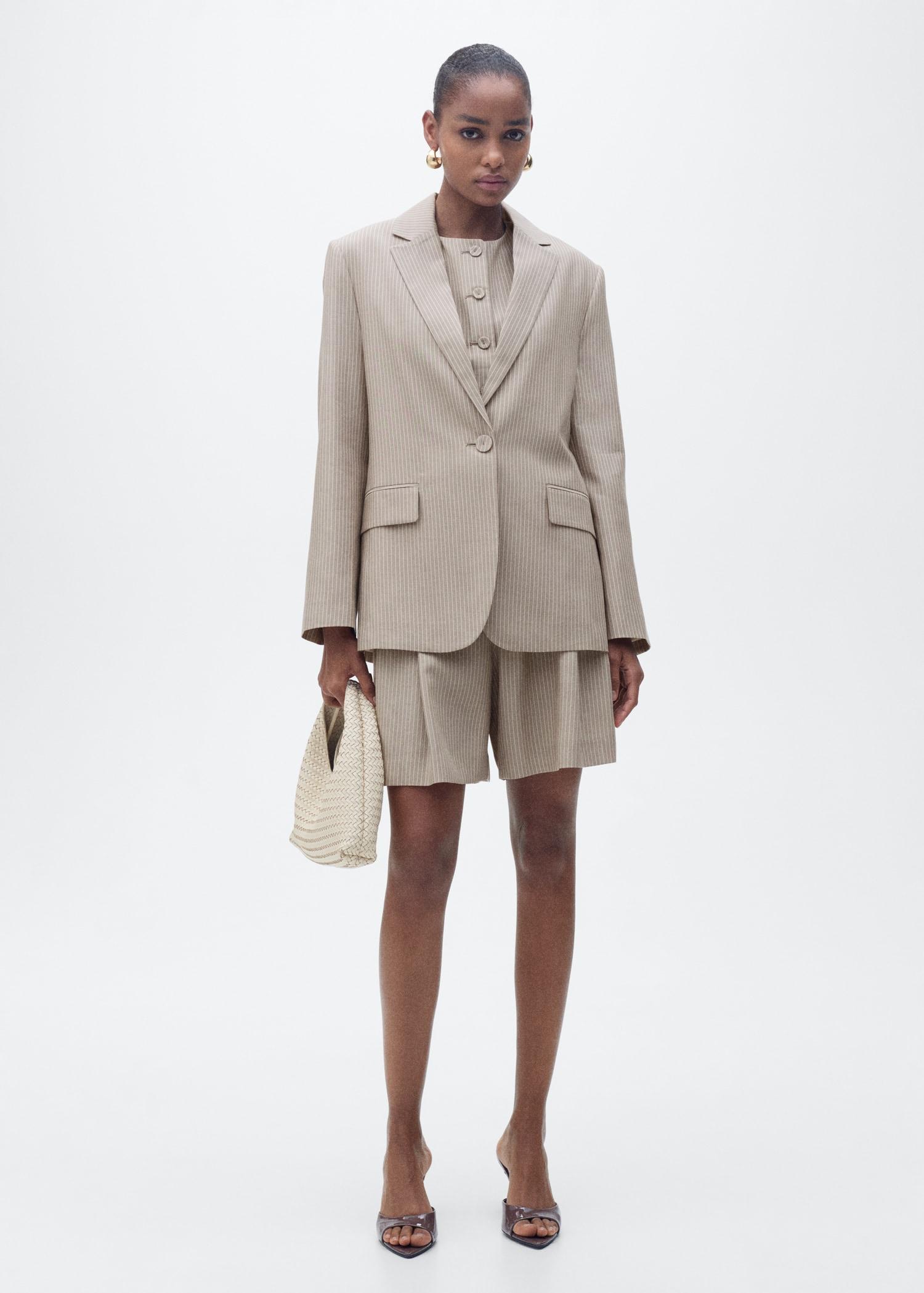 Lyocell suit jacket - Women | MANGO USA Product Image