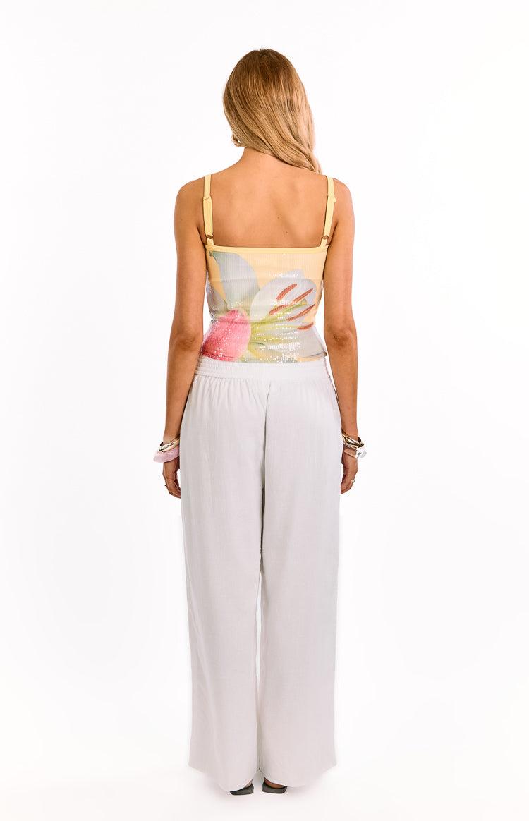 Hadley Yellow Floral Sequin Tank Top Product Image