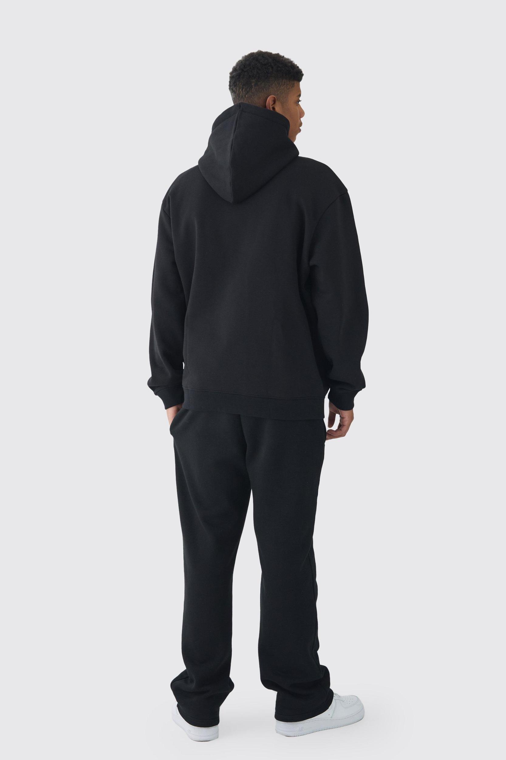 330GSM Tall Oversized Hoodie in Black | boohooMAN USA Product Image