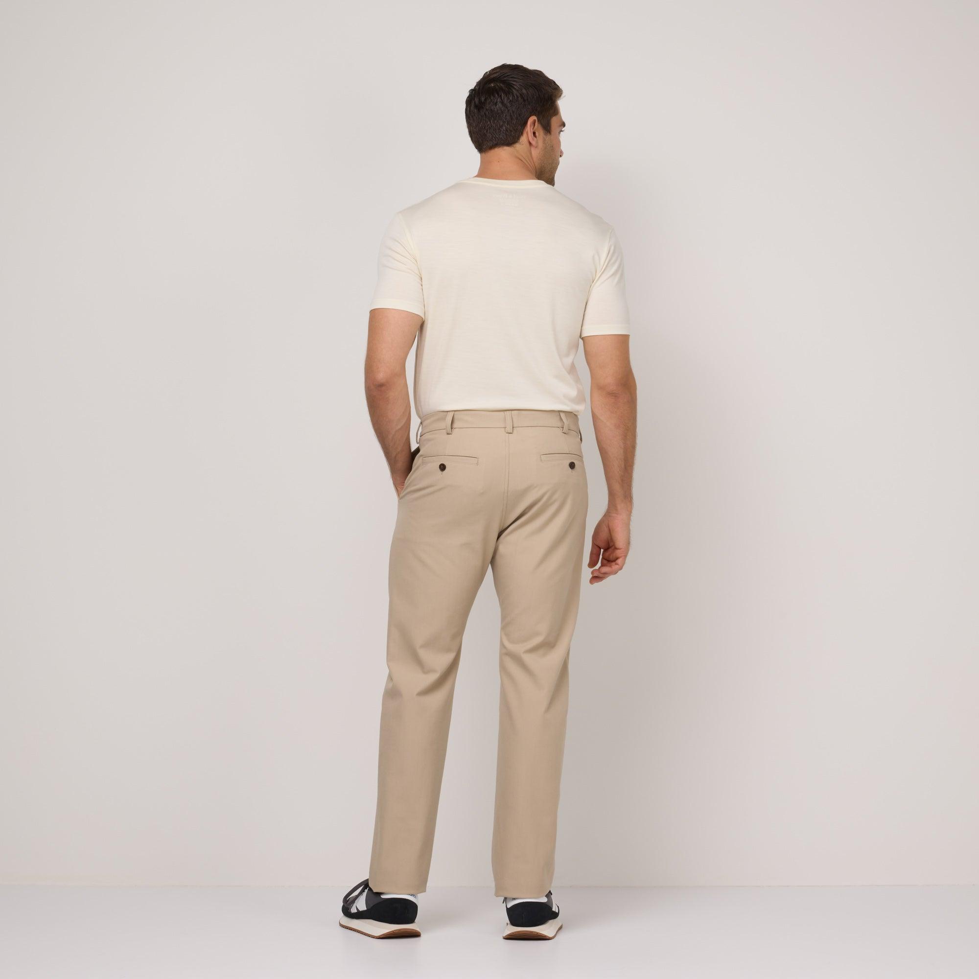 Merino Wool Stretch Twill Chino Pant | Khaki Product Image