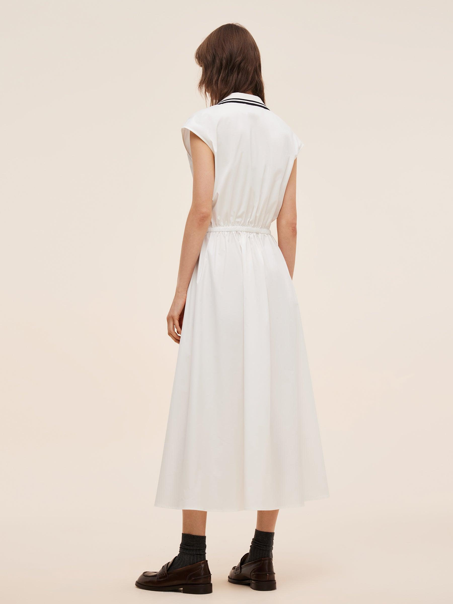 Cap Sleeve Women Gathered Waist Maxi Dress Product Image