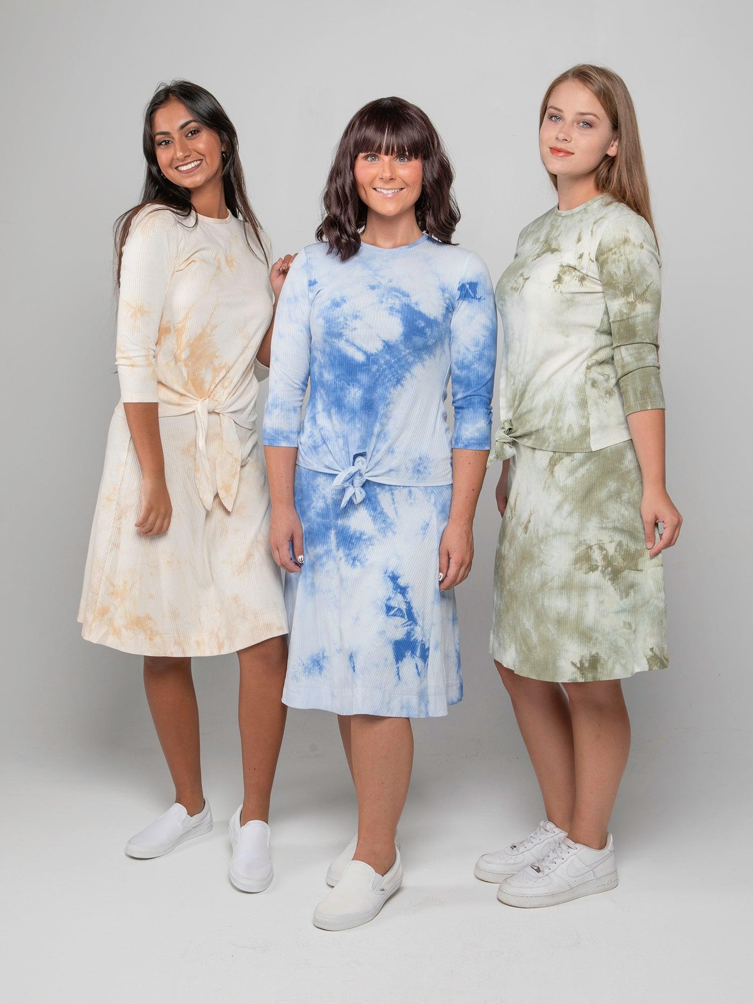 Lilac Tie-Dye Tie Waist Top Product Image