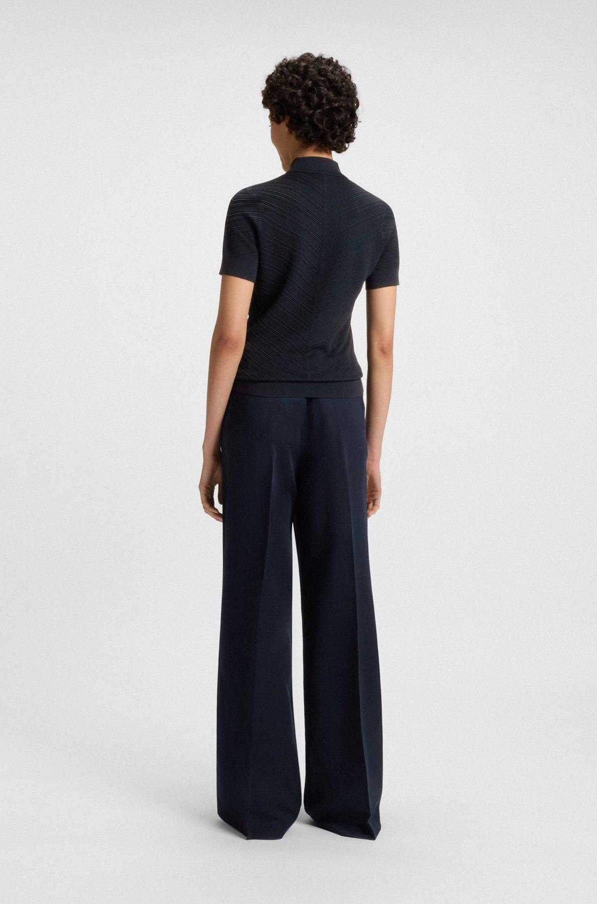 Structured sweater with polo collar Product Image