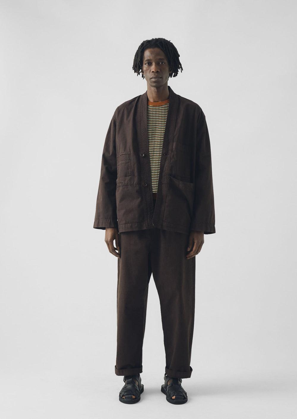 Garment Dyed Cotton Twill Jacket | Dark Cocoa Product Image