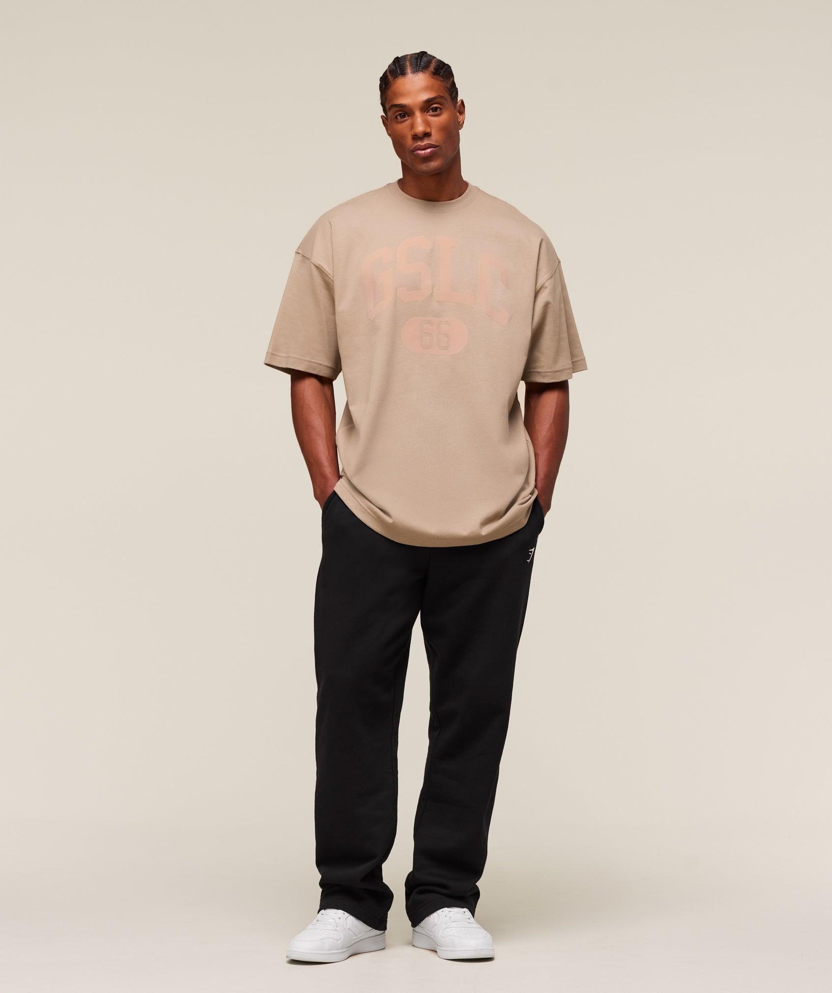 Gymshark GSLC T-Shirt - Cement Brown Male Product Image