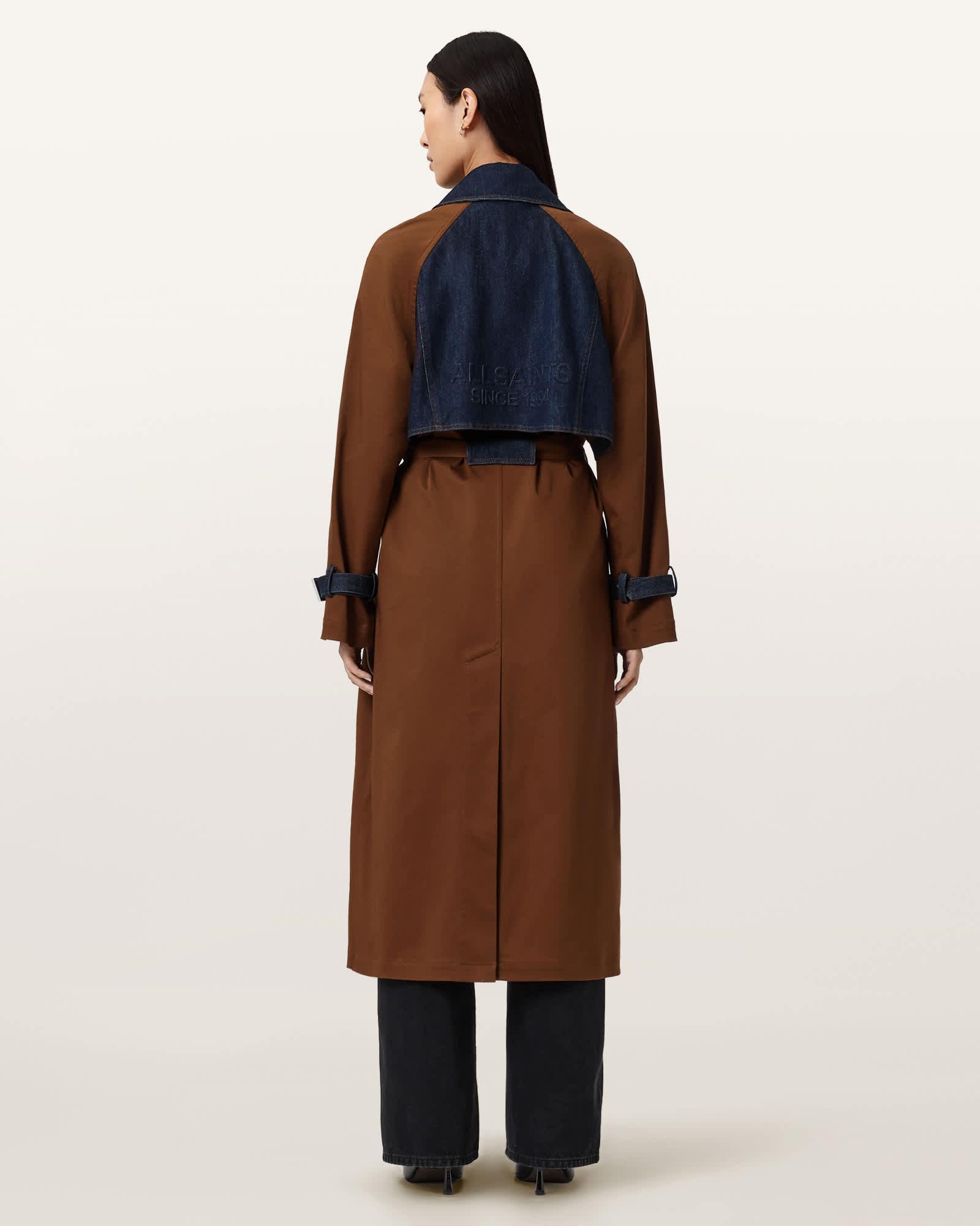 Dayly Trench Coat COGNAC BROWN | ALLSAINTS US Product Image