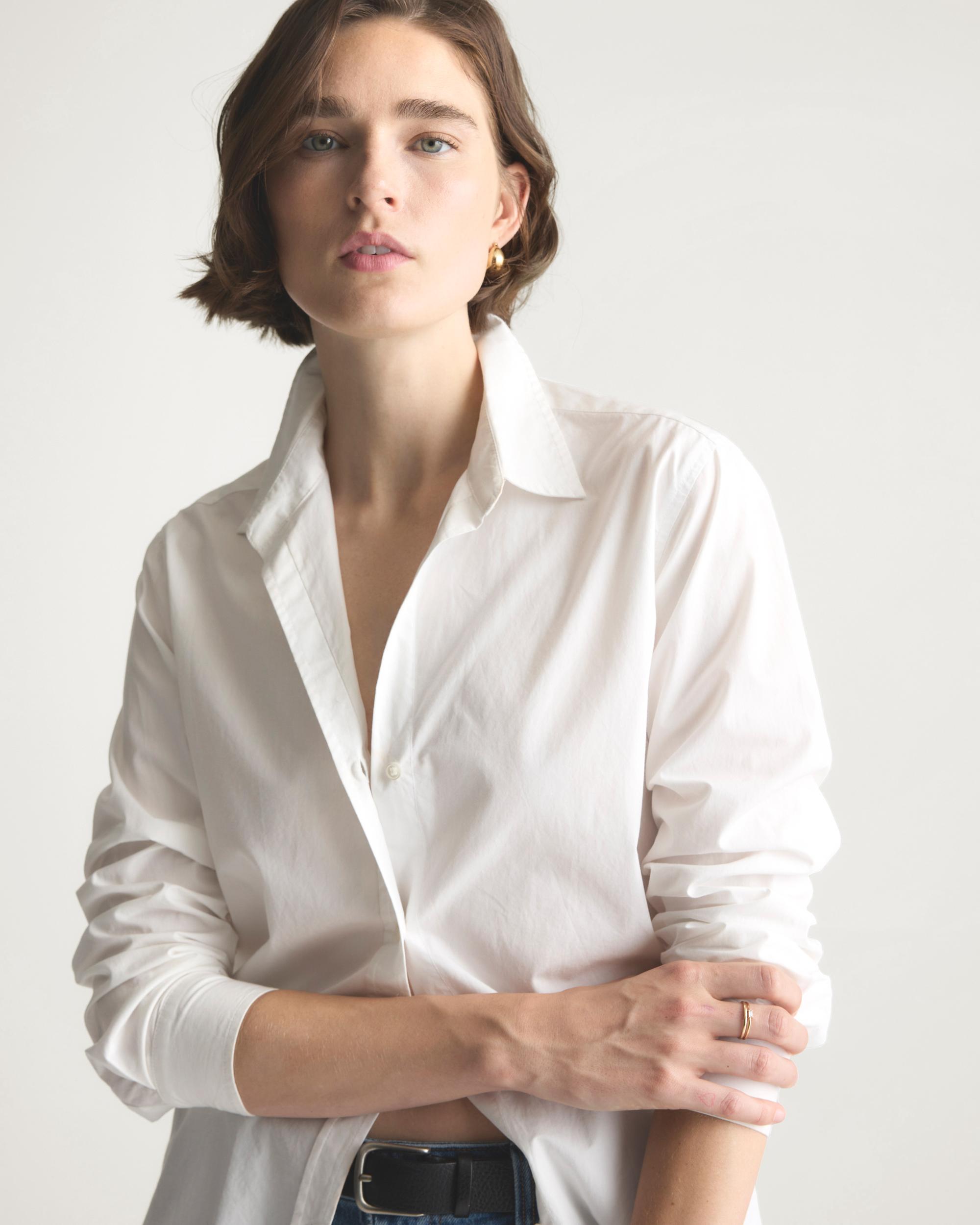 Quince | Women's Poplin Long Sleeve Shirt Organic Cotton Product Image