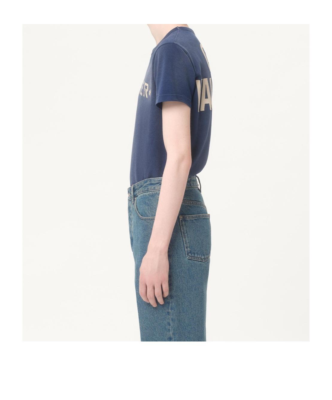 VALENTINO Garavani Navy Cotton T-shirt In Blue Product Image