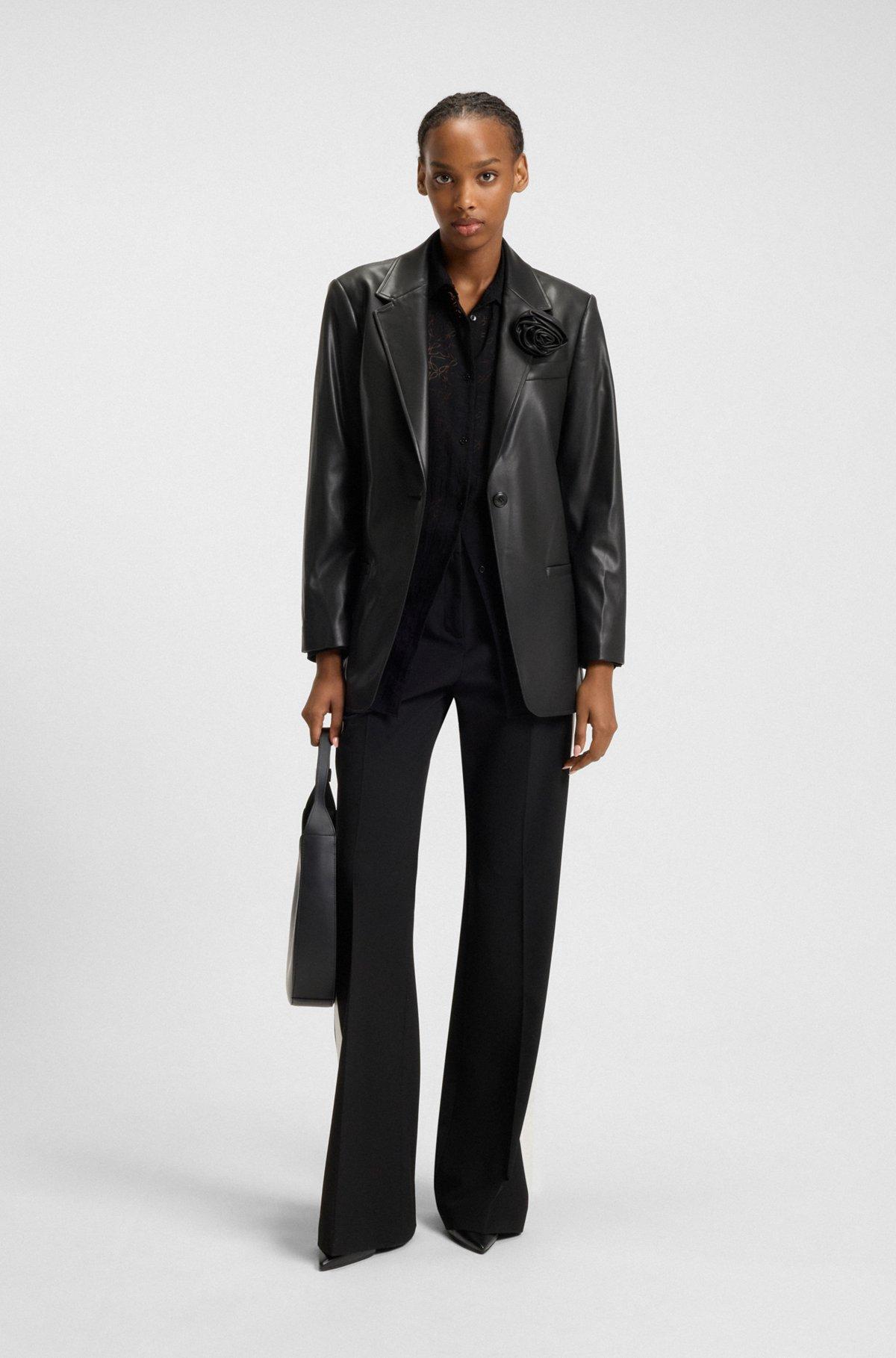 Regular-fit blazer in faux leather Product Image
