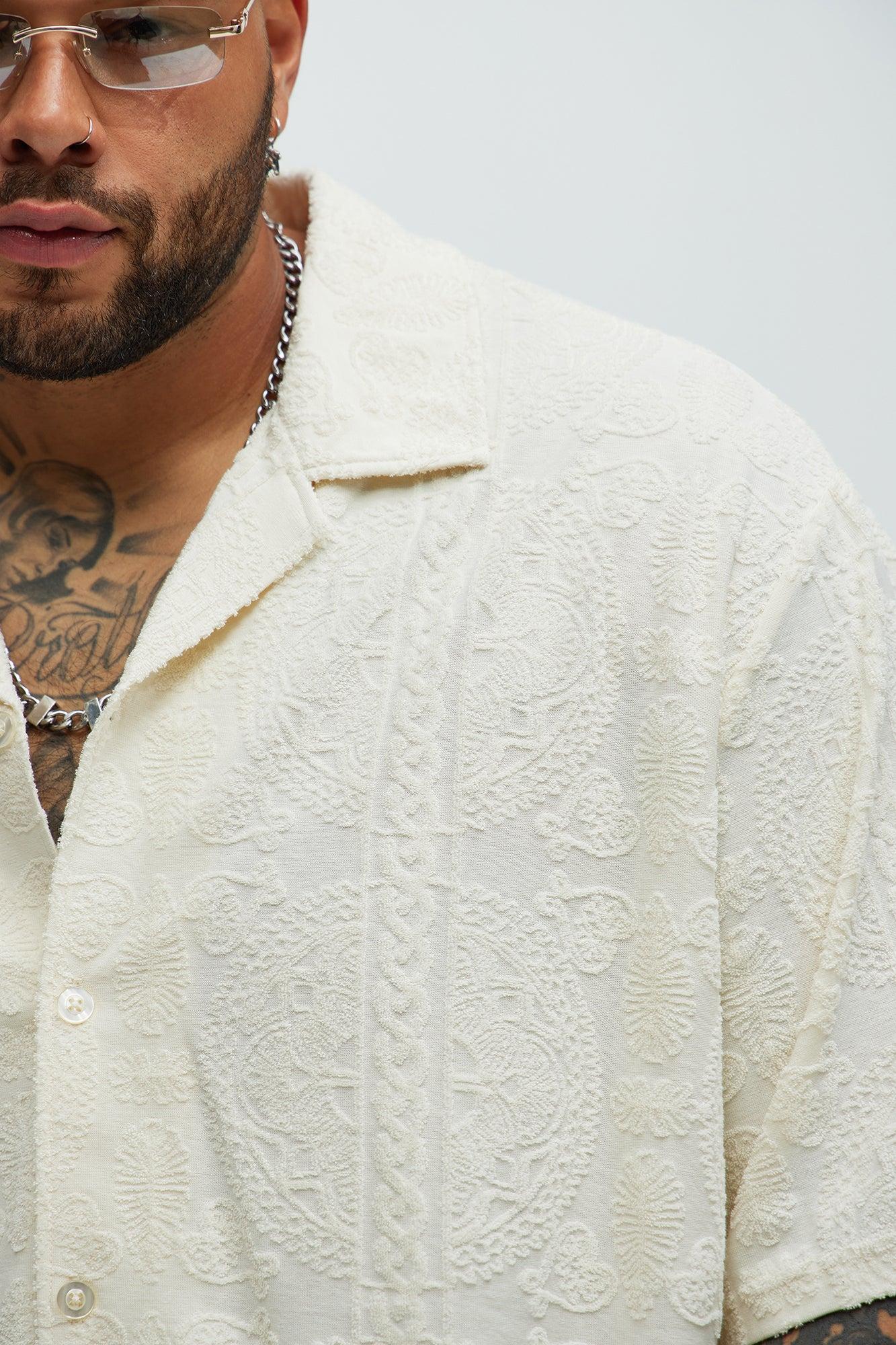 Link Textured Shirt - Cream Product Image