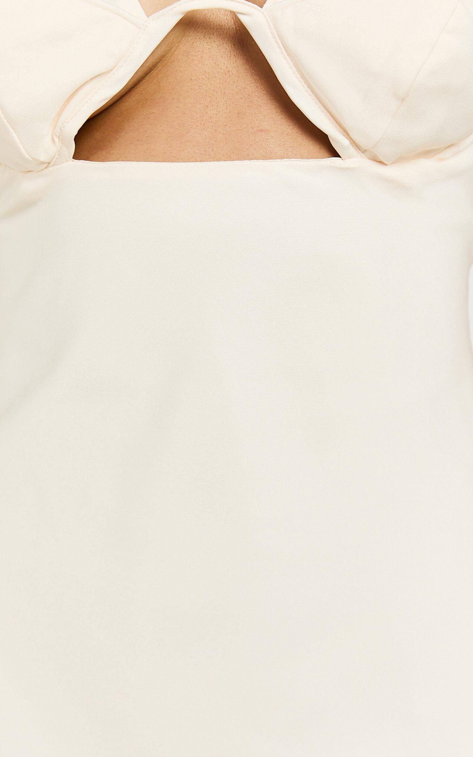 Amalie The Label - Rainey Bustier Bias Cutout Mini Dress in Ivory Product Image