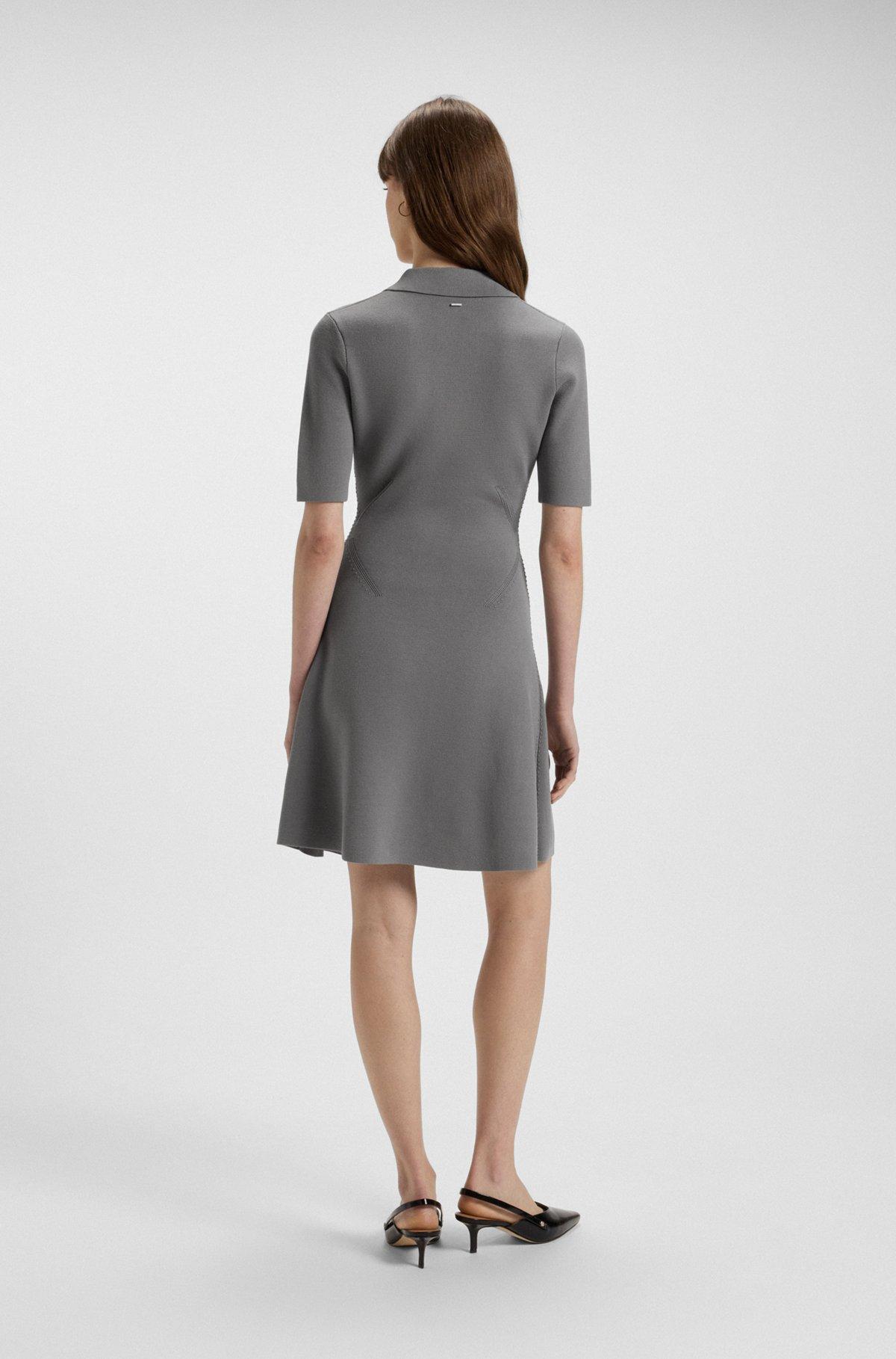 Knitted dress with skipper collar Product Image