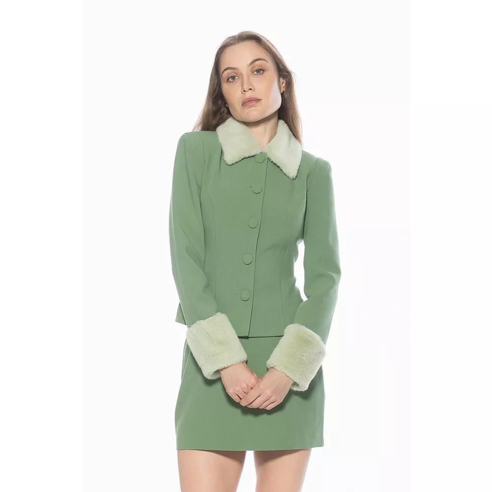 Women's ALEXIA ADMOR Faux Fur Collar & Sleeve Jacket,  Product Image
