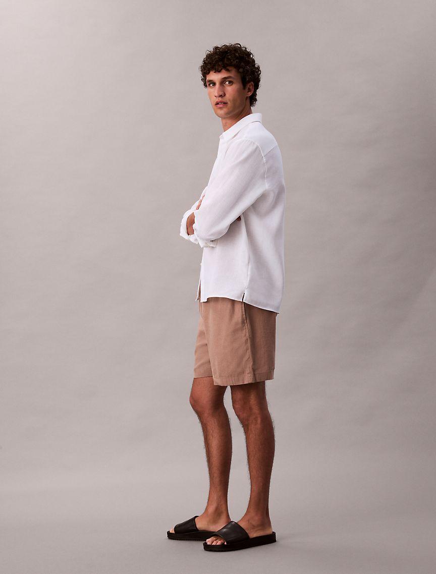 Linen Cotton Pull-On Shorts Product Image