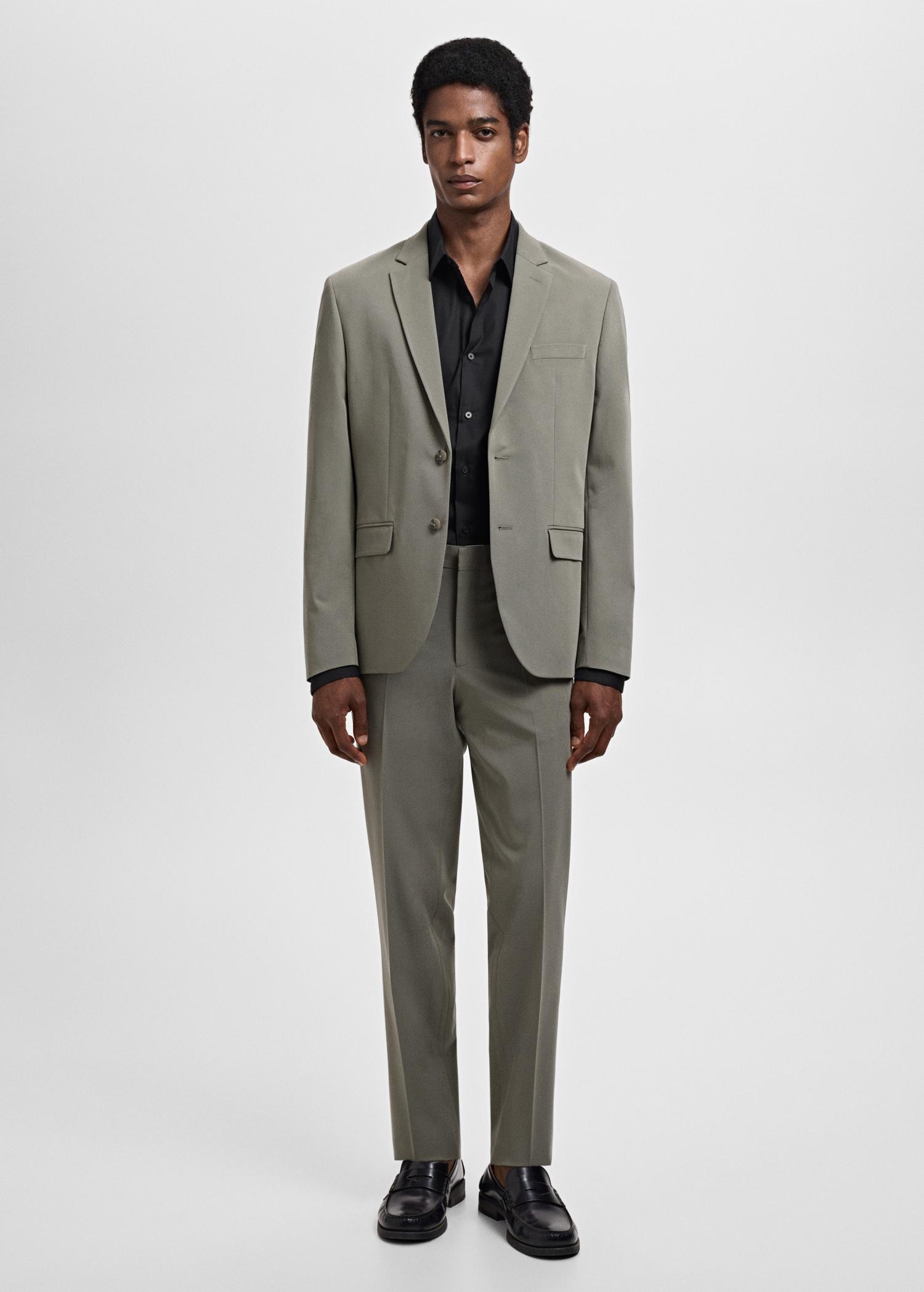 Slim fit cotton suit shirt - Men | MANGO USA Product Image