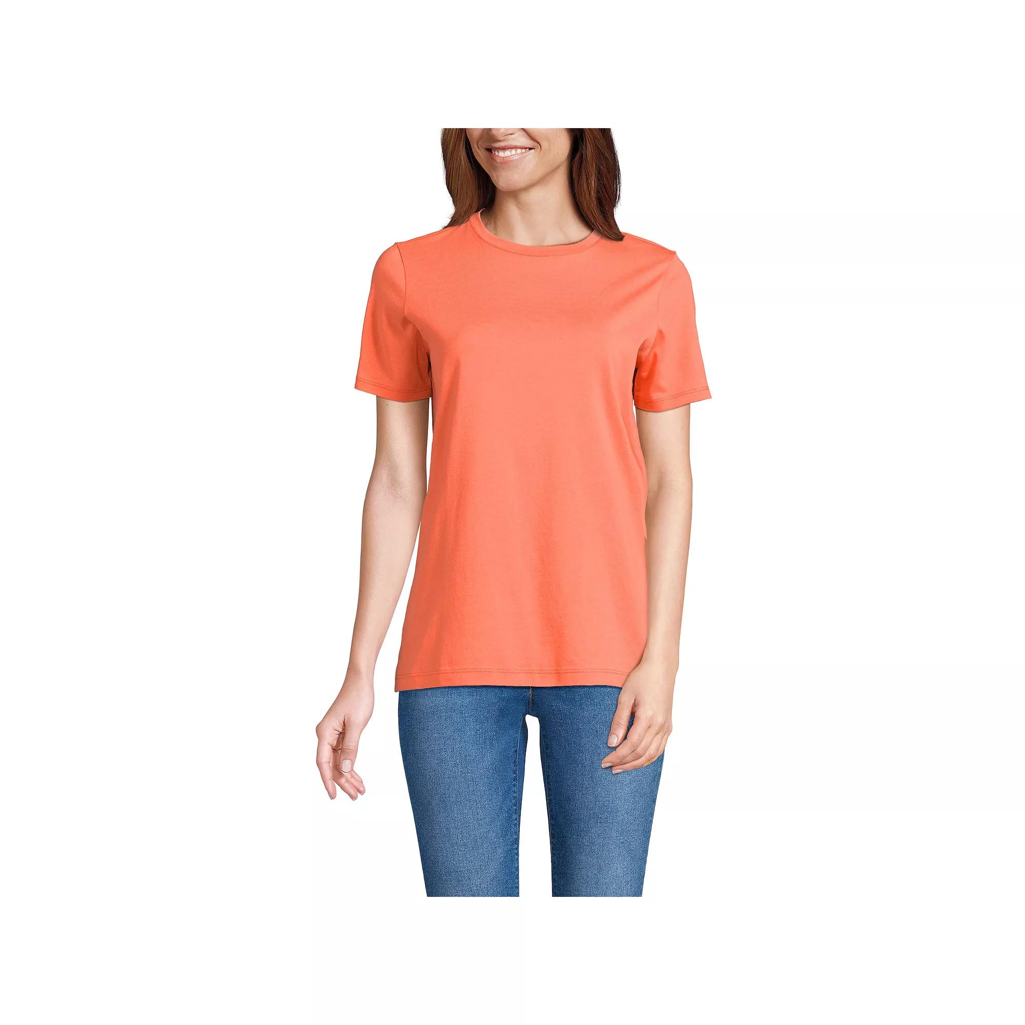Women's Lands' End Relaxed-Fit Supima Cotton Crewneck Tee,  Product Image
