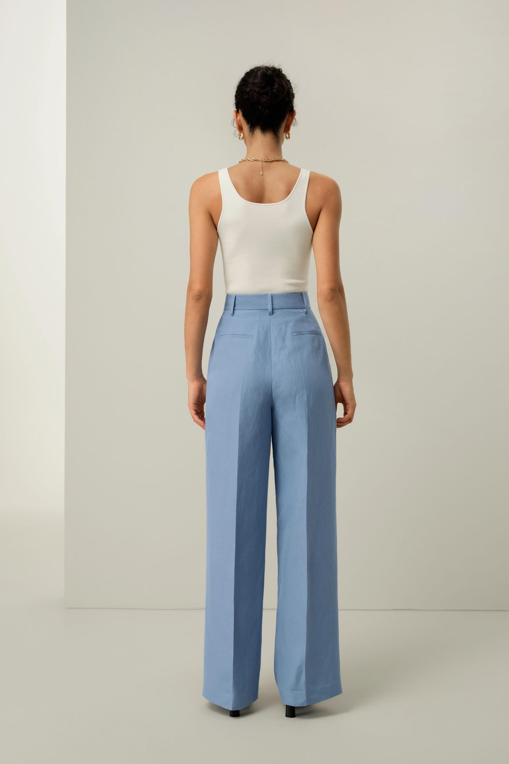 Silk Linen Wide-Leg Pant Product Image