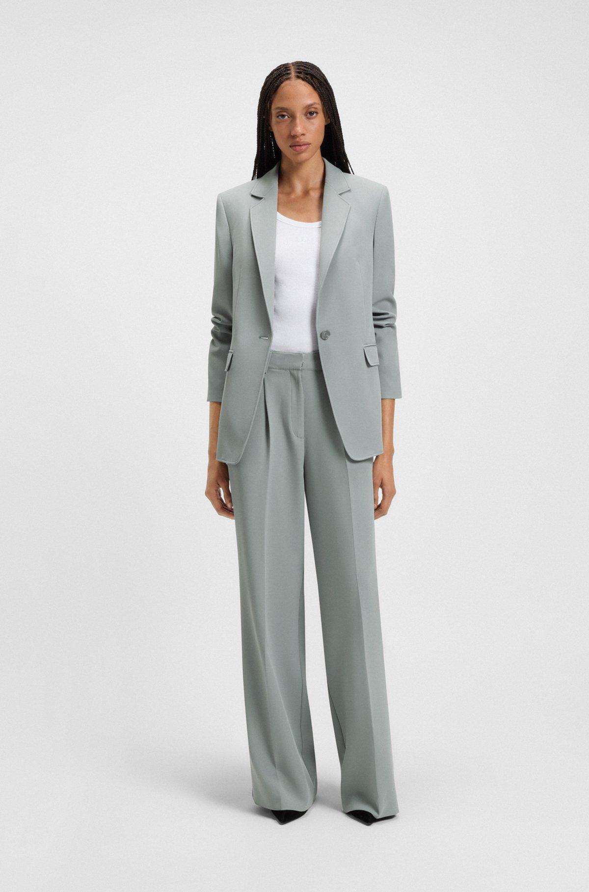 Regular-fit wide-leg pants in stretch fabric Product Image