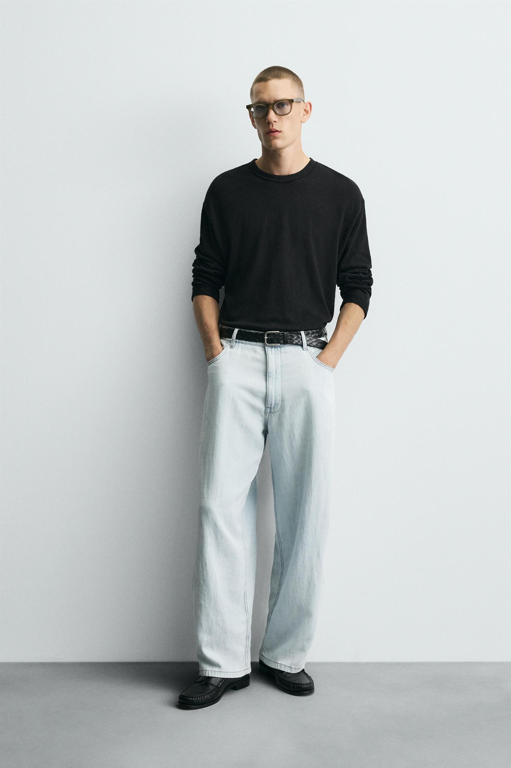 LIGHTWEIGHT LOOSE WIDE FIT JEANS Product Image