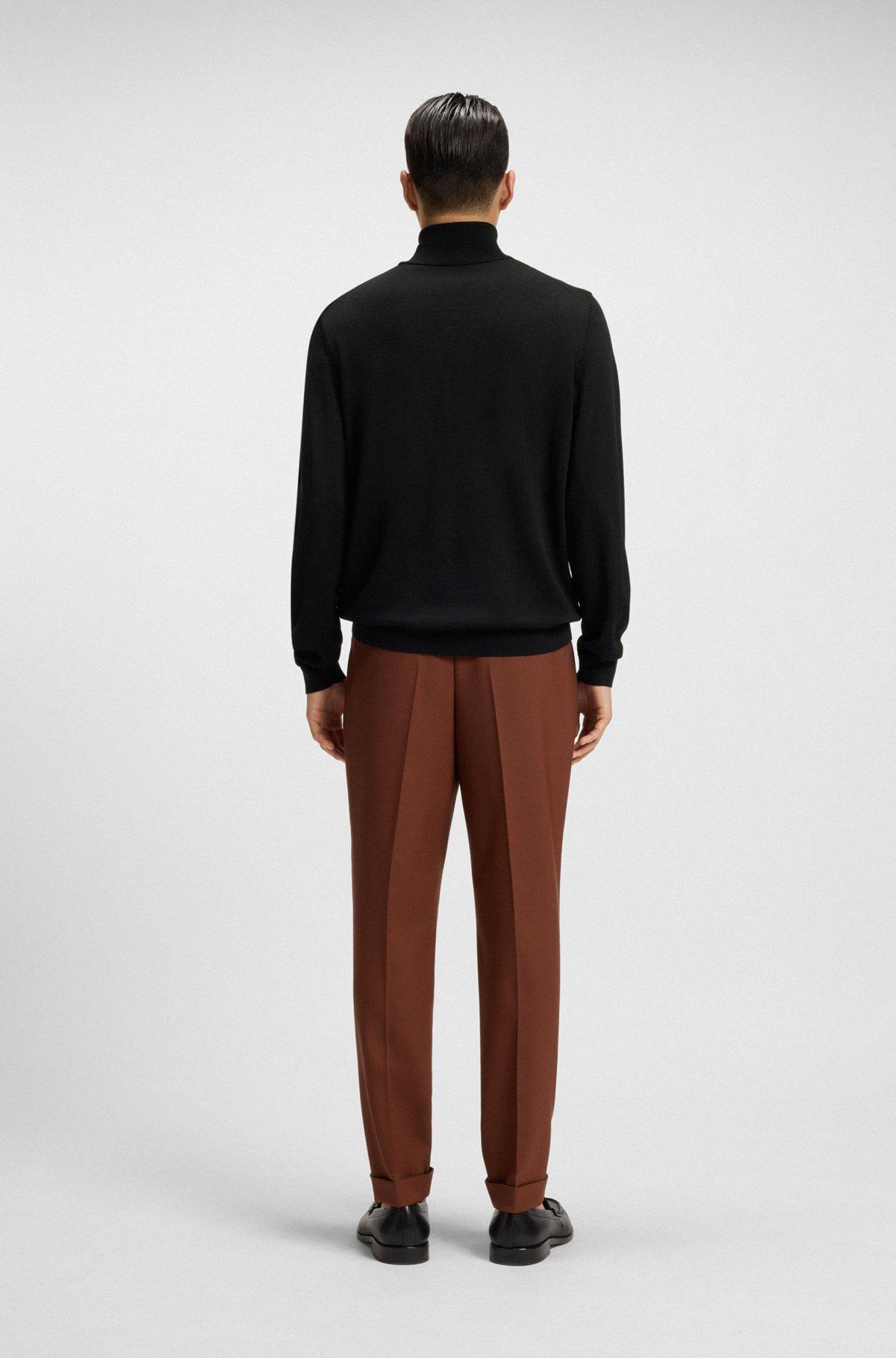 Merino-wool rollneck sweater in a slim fit Product Image