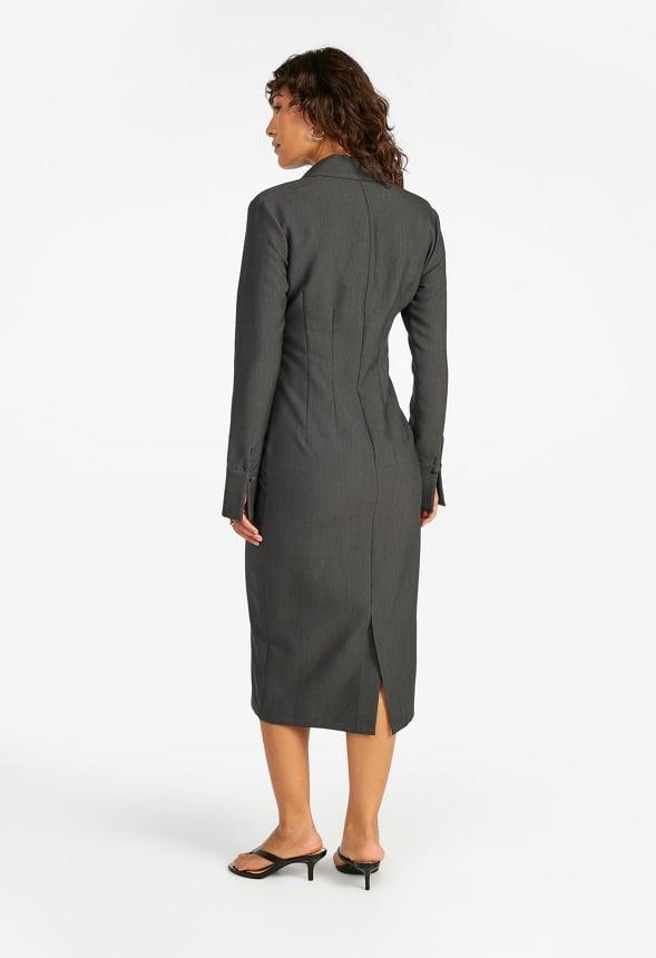 Corset Midi Suiting Shirt Dress Product Image