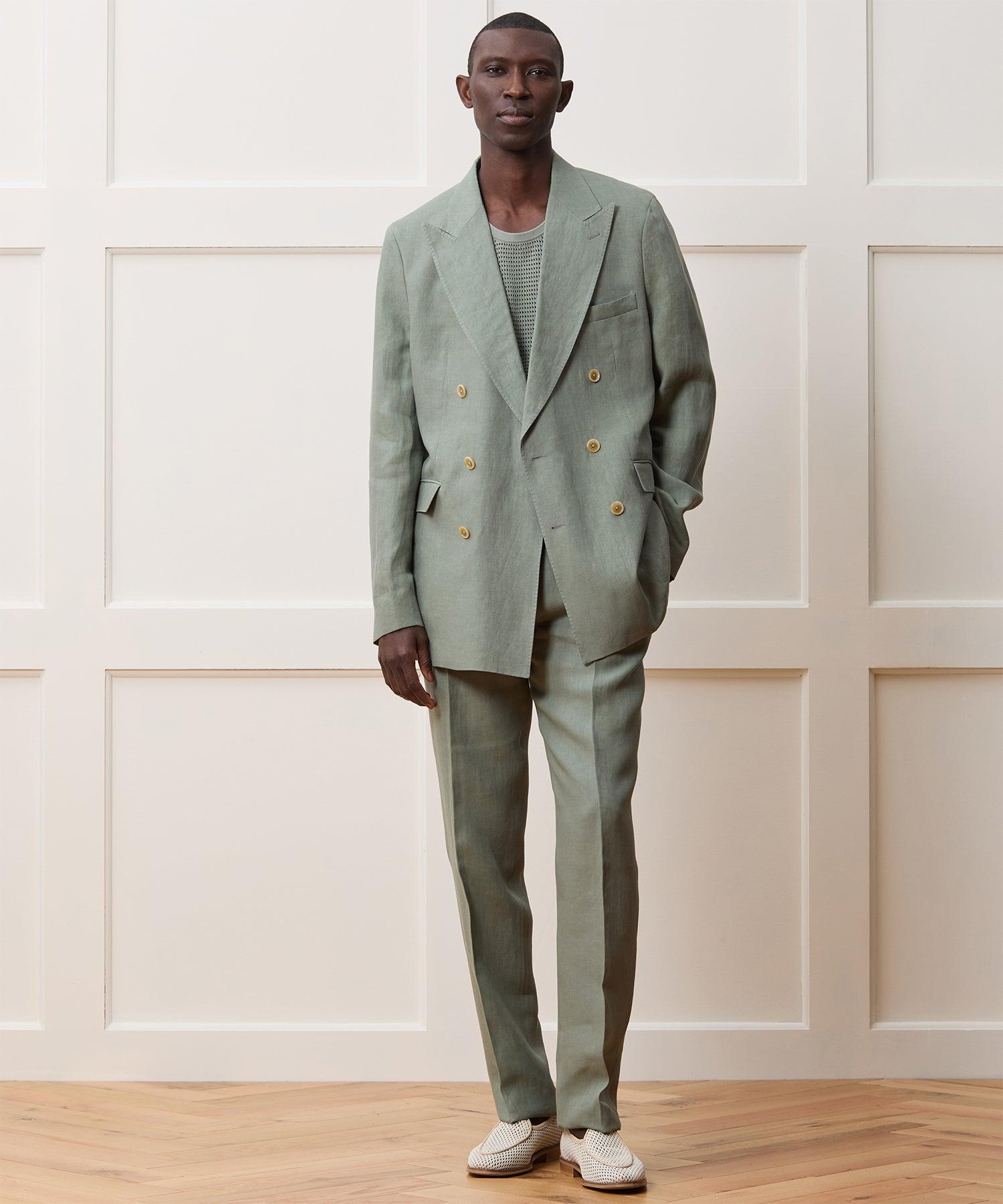 Italian Linen Double-Breasted Jacket Product Image