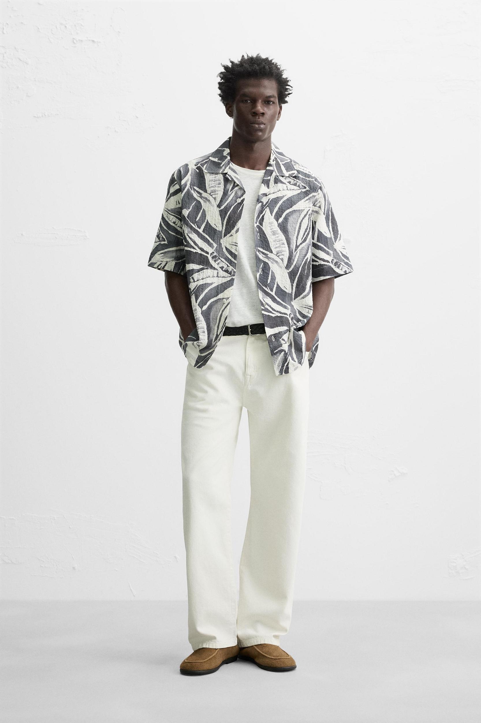 SEERSUCKER PRINT SHIRT Product Image