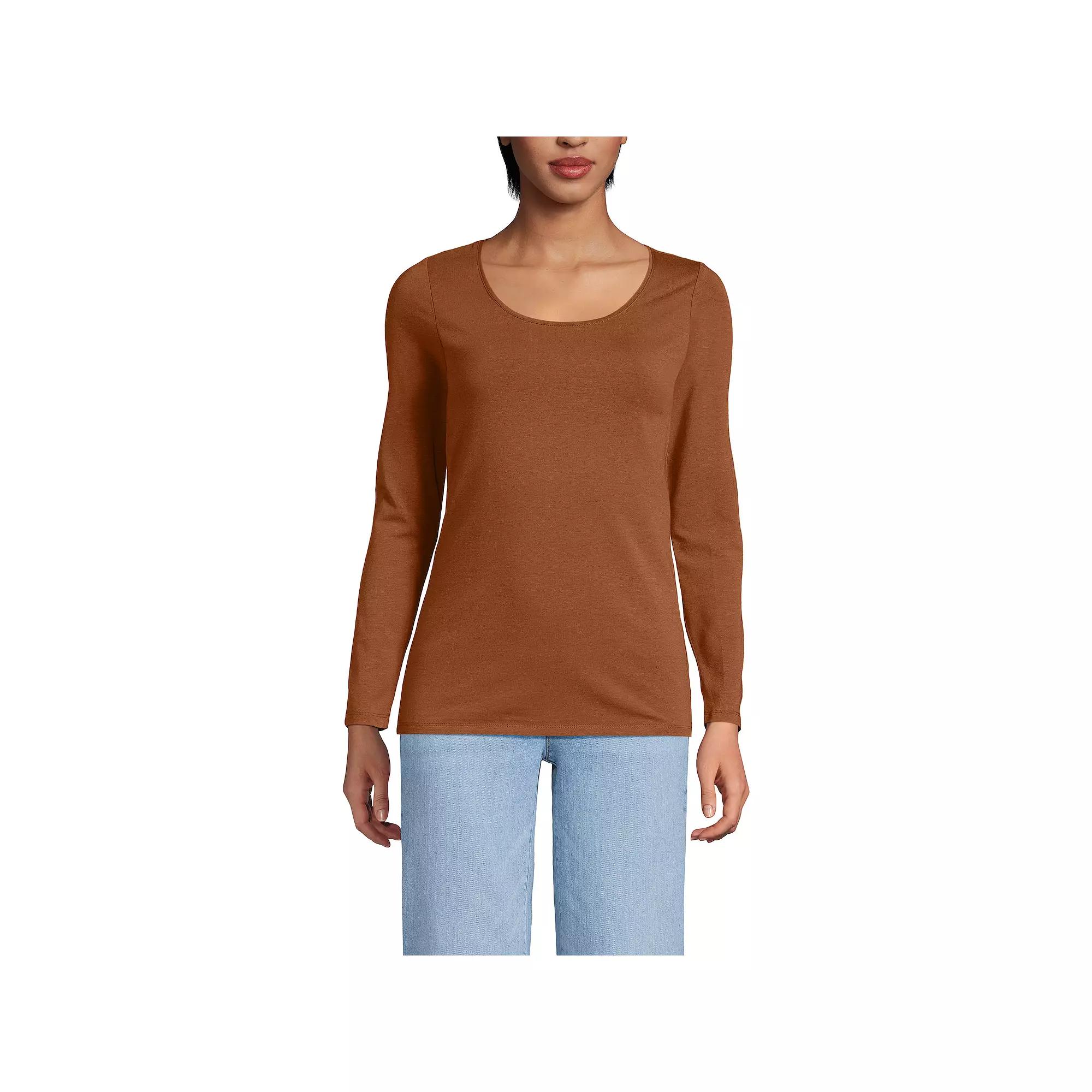 Petite Lands' End Jersey Scoopneck T-Shirt, Women's,  Product Image