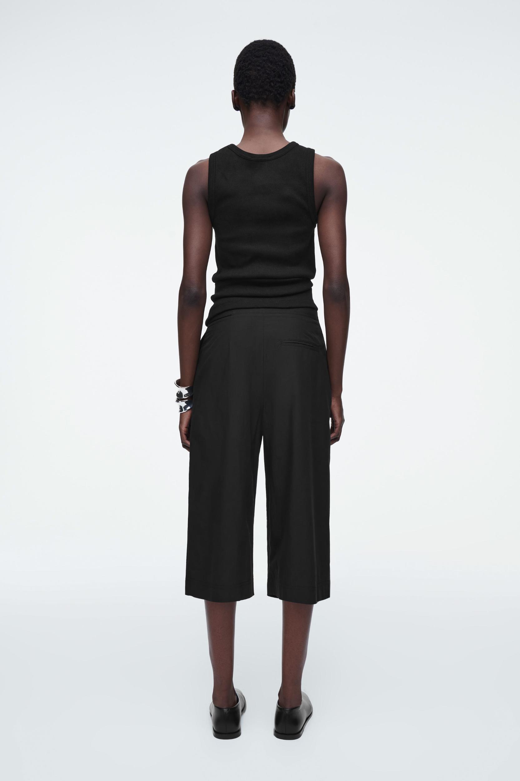 BELTED WRAP-FRONT COTTON SHORTS Product Image