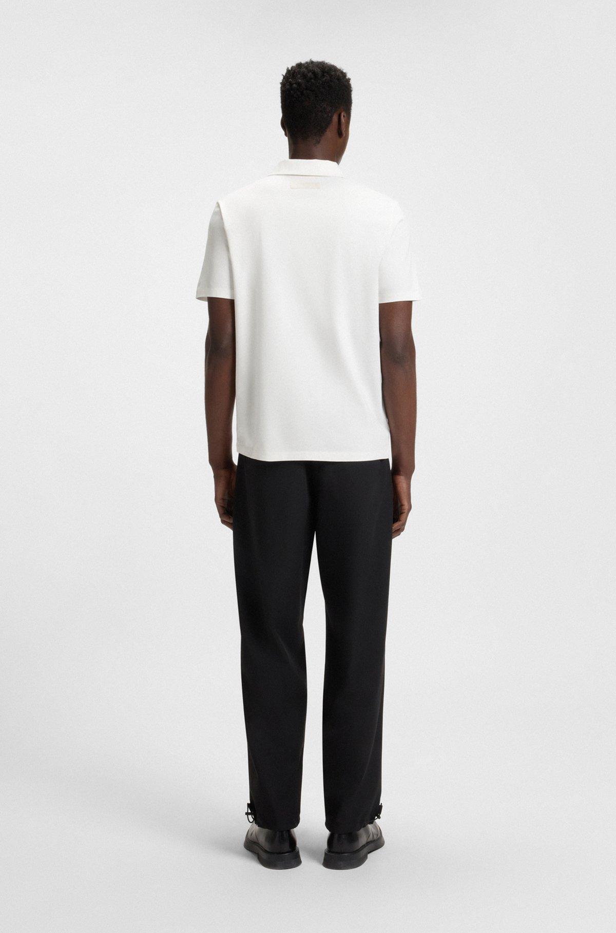 HUGO - Slim-fit polo shirt in mercerized cotton - White Product Image