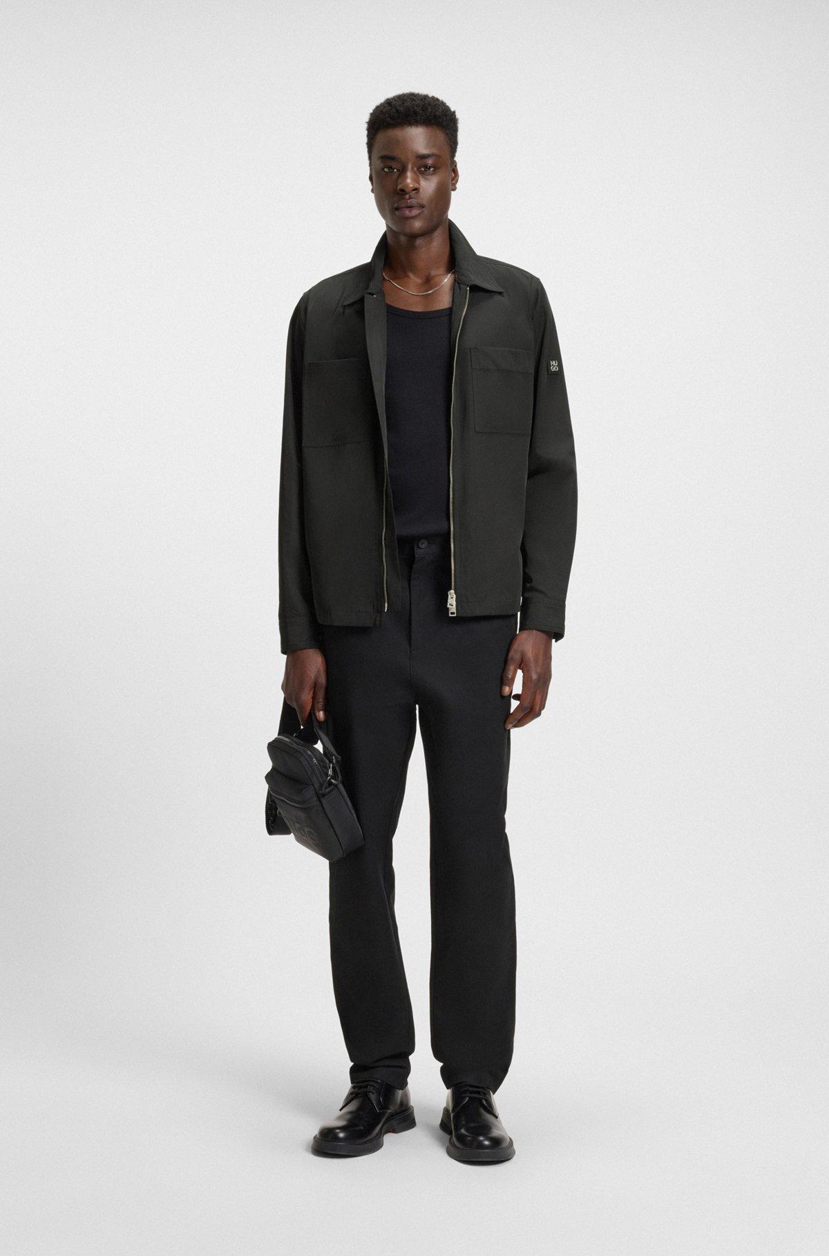 Womens Shrunken-Fit Single-Breasted Linen-Blend Jacket Size 0 Product Image