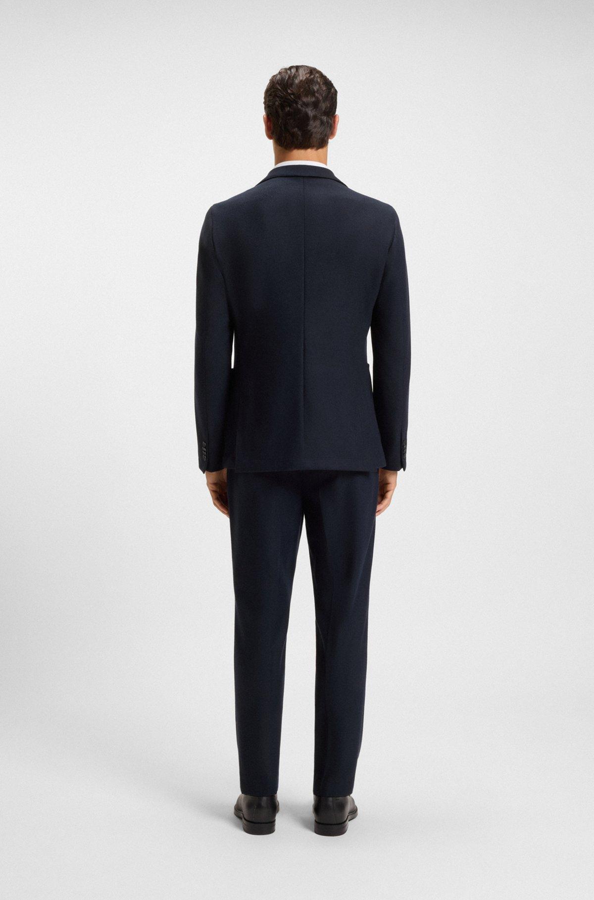 Brushed slim-fit jacket in stretch flannel Product Image