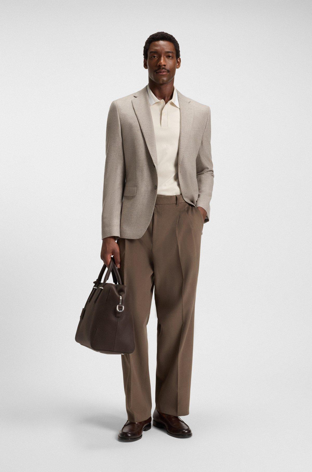 Slim-fit polo shirt in mercerized stretch-cotton piqué Product Image