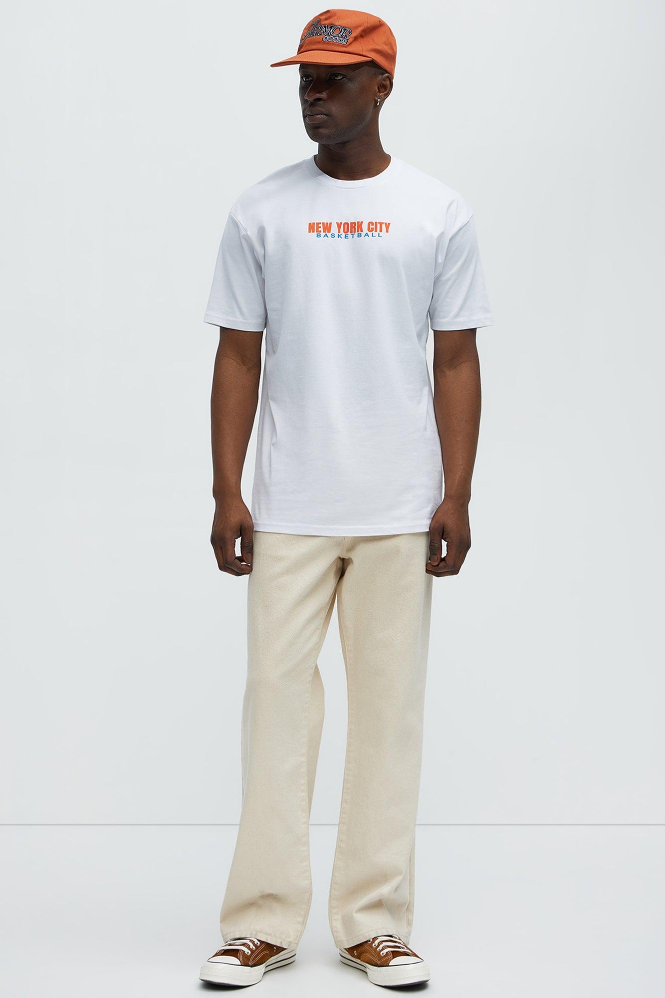 NYC Basketball Short Sleeve Tee - White Product Image