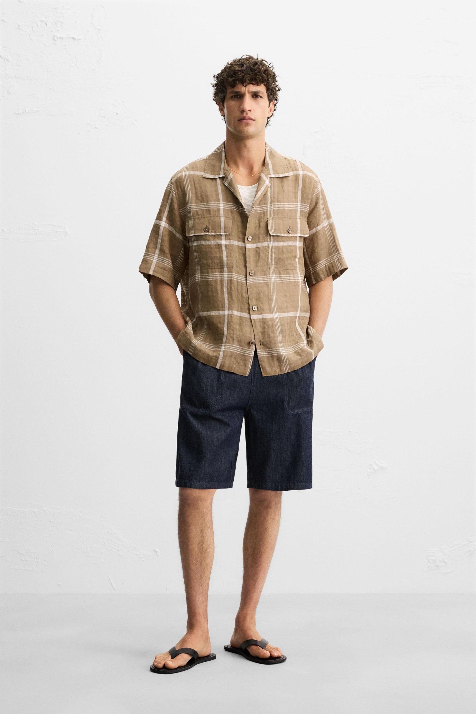 PLAID LINEN - COTTON SHIRT Product Image