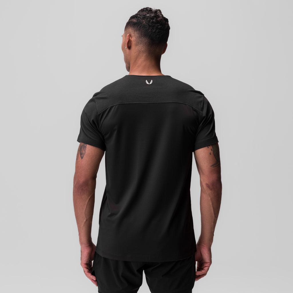 0846. CottonPlus™ Standard Mesh Back Tee - Black Product Image