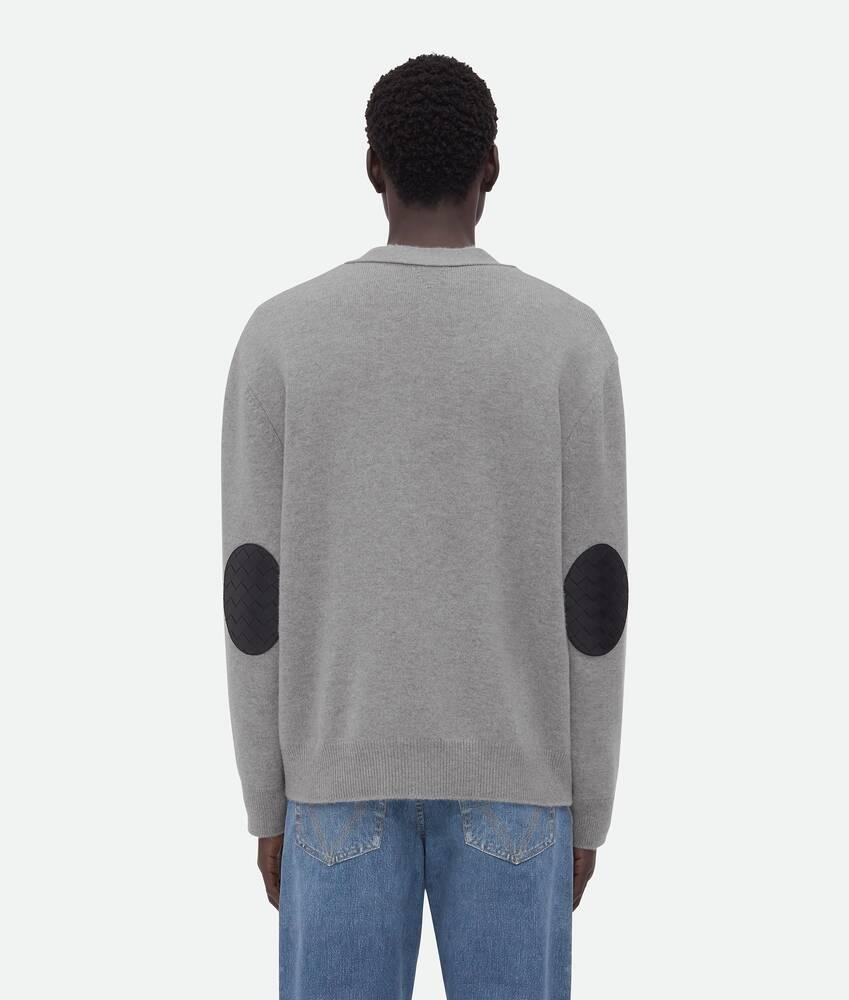 Men's Cashmere Cardigan in Light grey melange Product Image