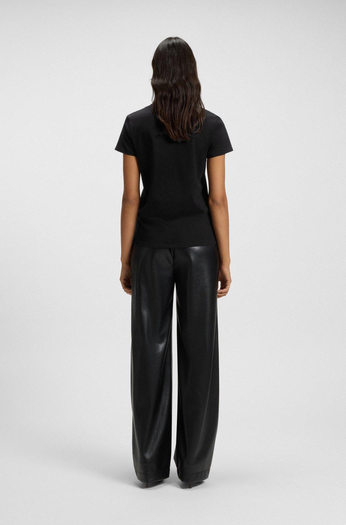 Slim-fit mercerized-cotton T-shirt with Double B monogram Product Image