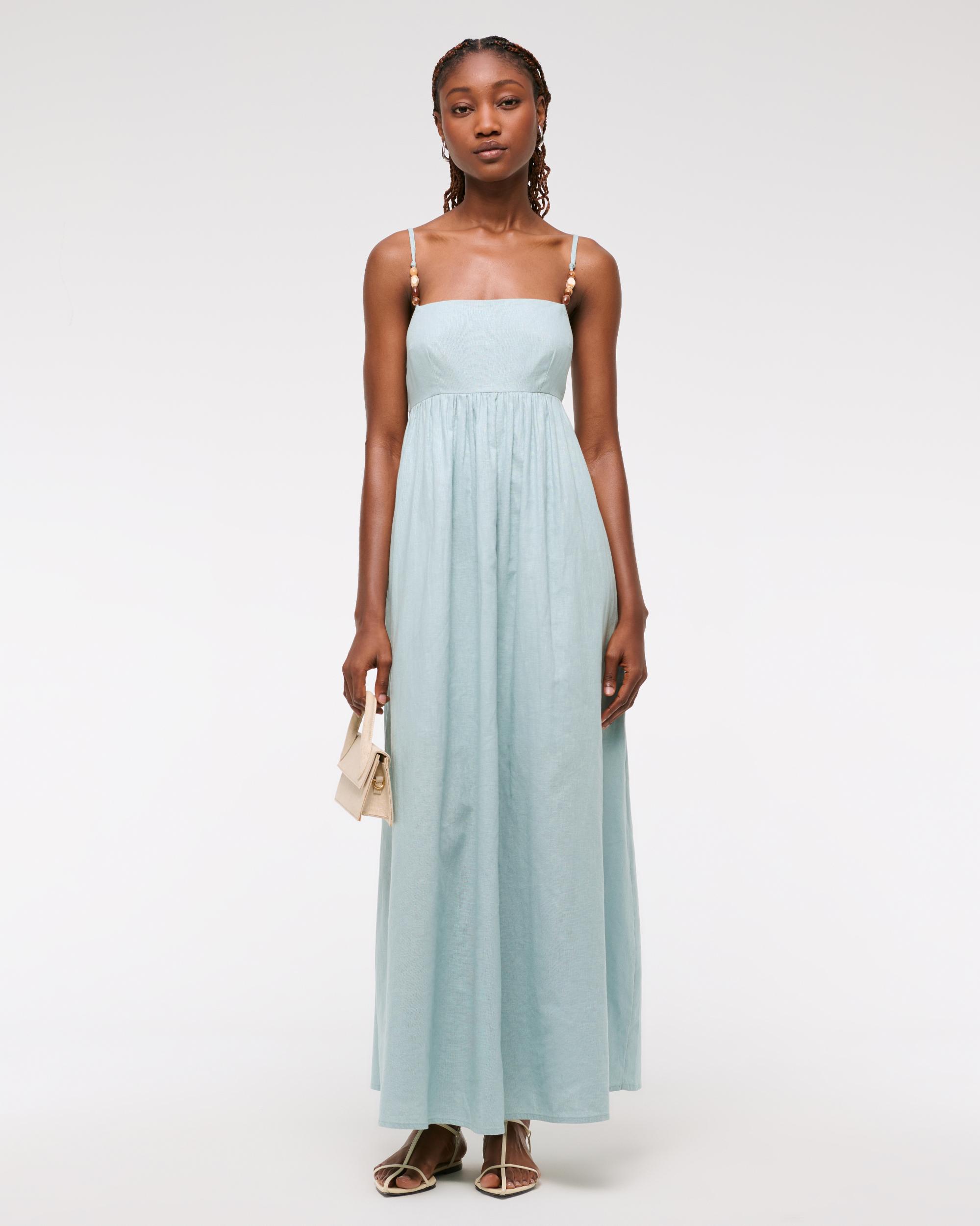 Tie-Back Babydoll Maxi Dress Product Image