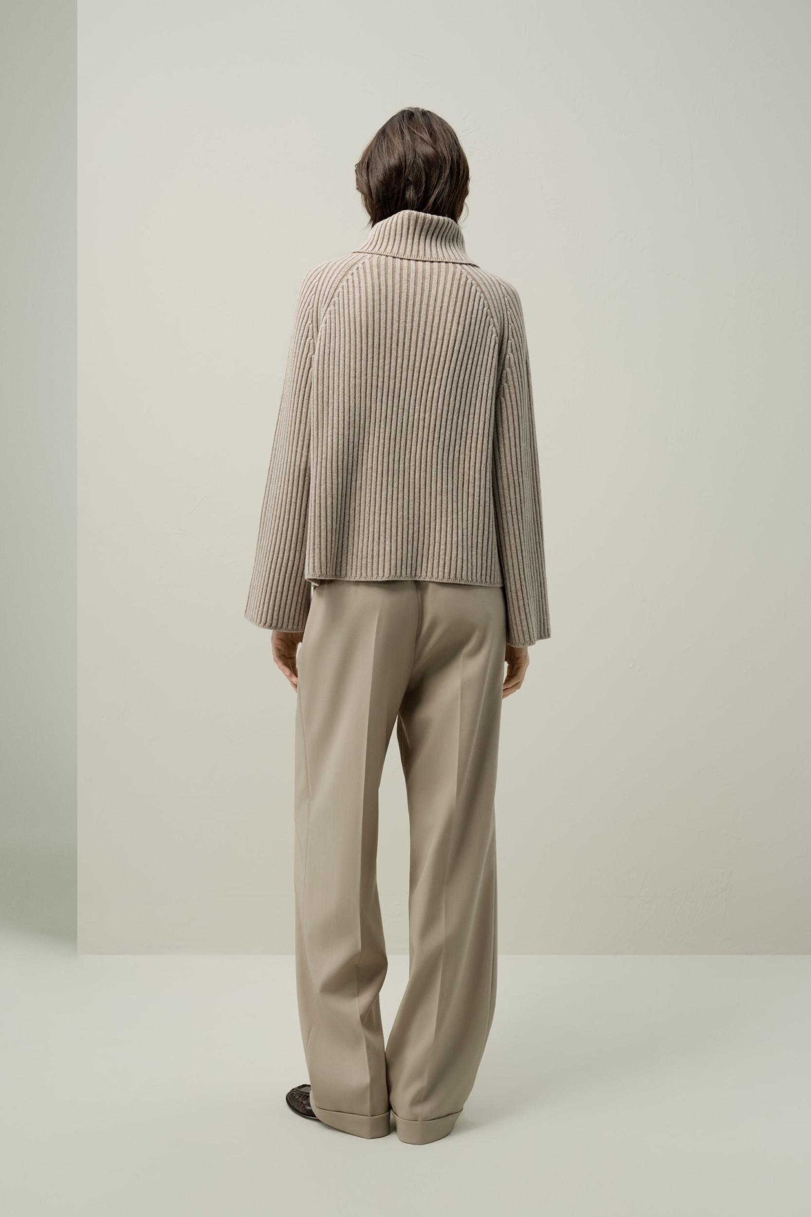 Wool Cashmere Blend Turtleneck Sweater Product Image