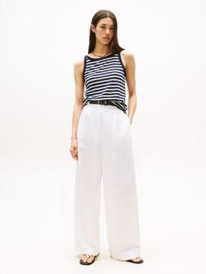 Linen Blend Stripe Tank Top Product Image