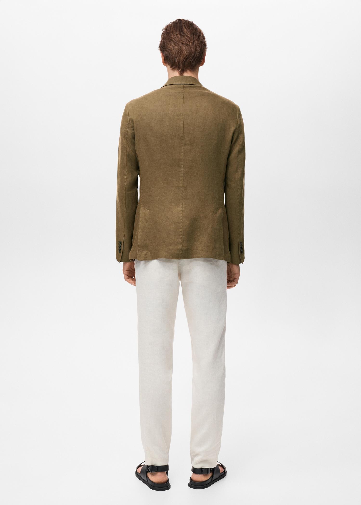 Salerno suit blazer 100% linen slim fit - Men | MANGO USA Product Image