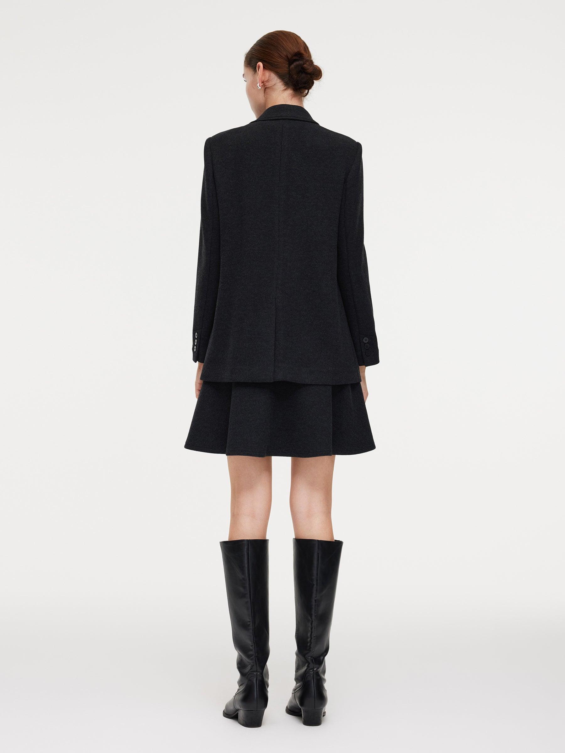 Knit Blazer And Sleeveless Mini Dress Two-Piece Set Product Image