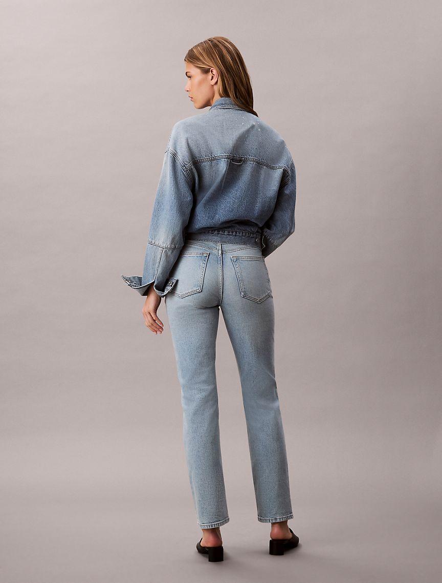 High Rise Straight Jeans Product Image