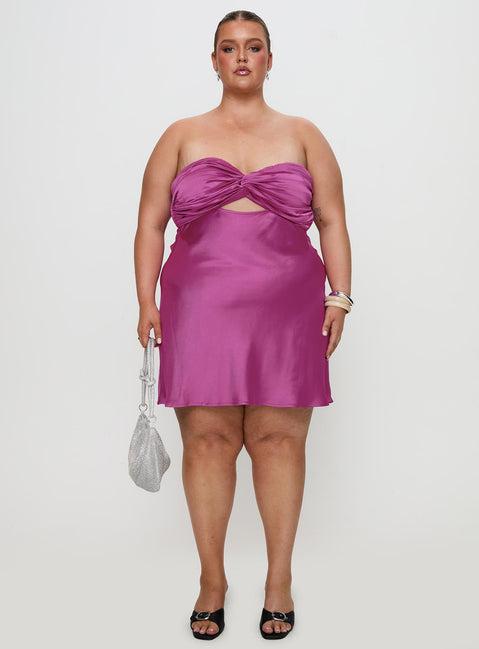Faviola Mini Dress Purple Curve Product Image