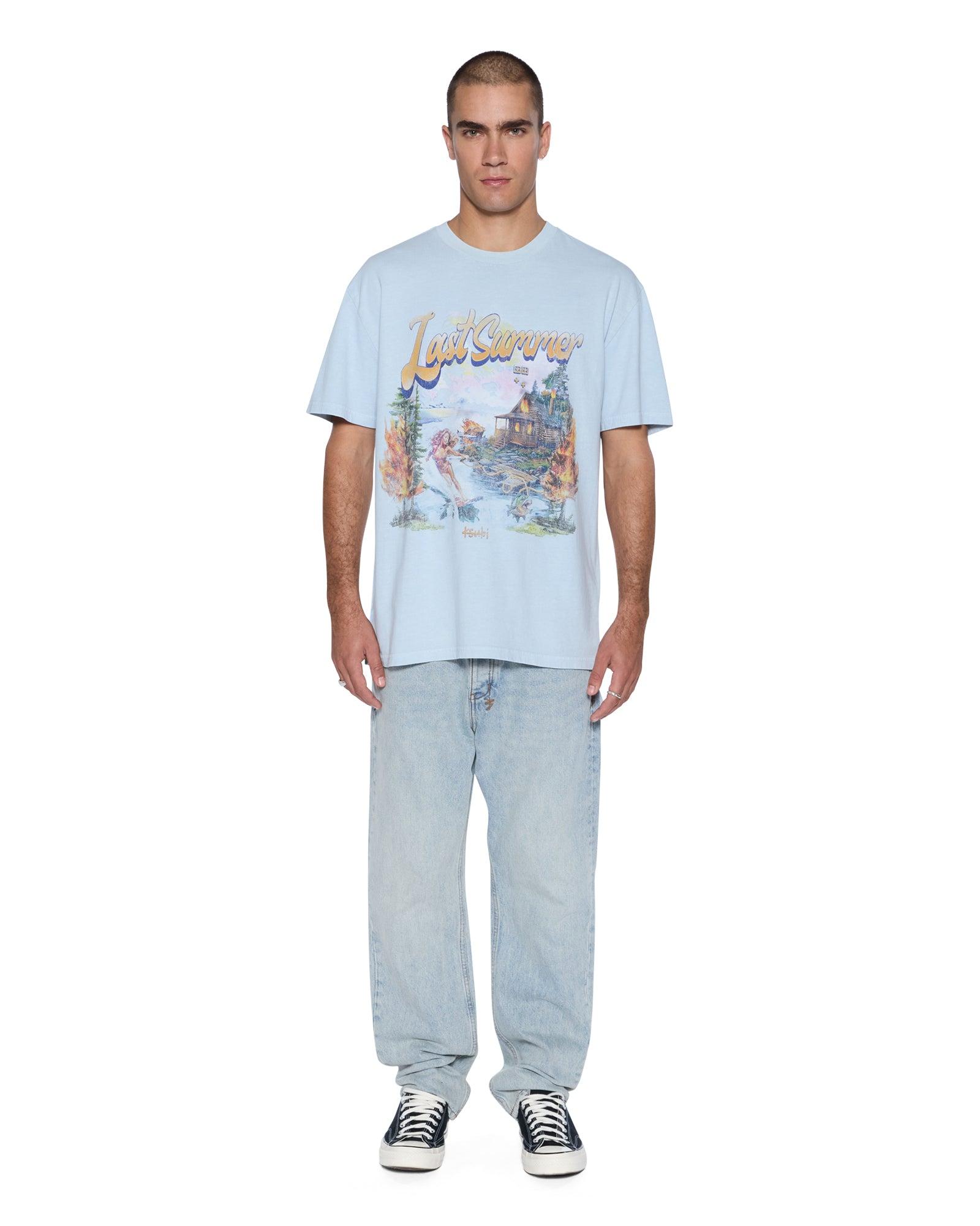 LAST SUMMER BIGGIE SS TEE BLUE MIST Male Product Image